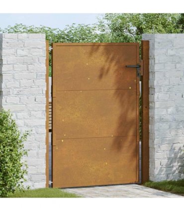 vidaXL Garden Gate 100x125 cm Corten Steel