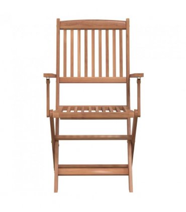 vidaXL Outdoor Dining Set | Brown | Solid acacia wood | Compact |  Foldable