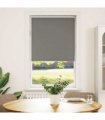 vidaXL Roller Blind Blackout Grey 65x150 cm Fabric Width 60.7 cm Polyester
