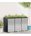 vidaXL Wheelie Bin Storage for 3 Bins Anthracite 204 x 77.5 x 121.5 cm