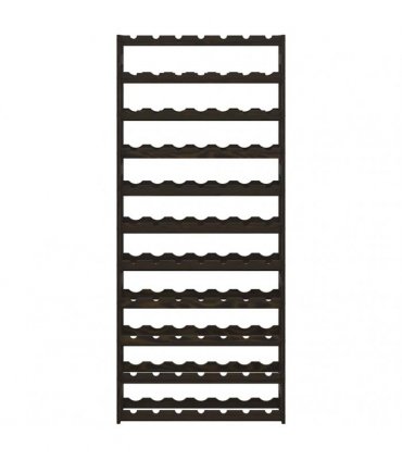vidaXL Wine Rack for 77 Bottles Black Solid Wood Pine