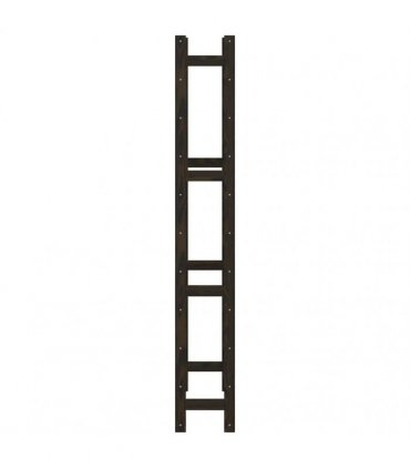 vidaXL Wine Rack for 77 Bottles Black Solid Wood Pine