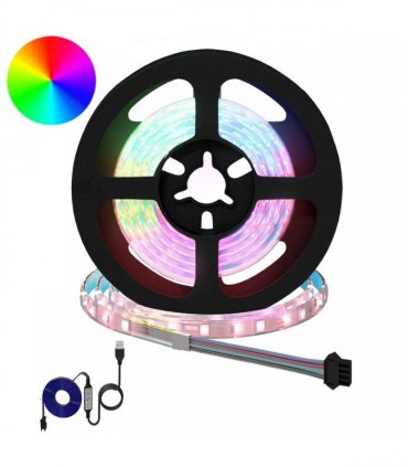 vidaXL LED Strip 2 pcs Black and Transparent 1200 mm