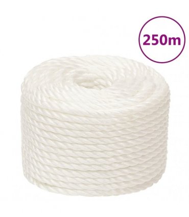 vidaXL Work Rope White 10 mm 250 m Polypropylene