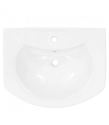 vidaXL Freestanding Basin with Pedestal Ceramic White 650x520x200 mm