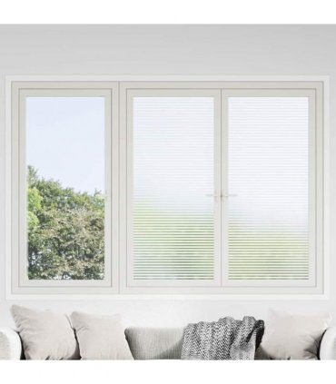 vidaXL Self-adhesive Window Film Frosted stripes 90 x 1000 cm PVC