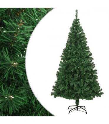 vidaXL Fake Christmas Tree | Green | PVC, steel | 240 cm | Extra Thick Surface