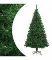 vidaXL Fake Christmas Tree | Green | PVC, steel | 240 cm | Extra Thick Surface