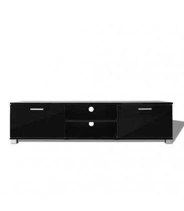 vidaXL TV Cabinet High-Gloss Black 140x40.5x35 cm