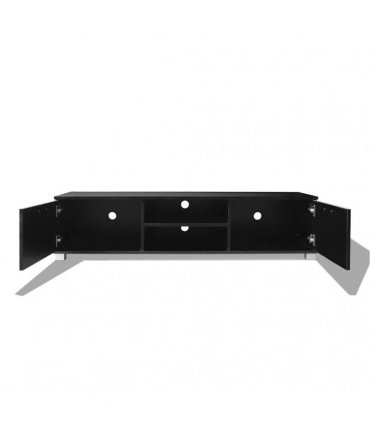 vidaXL TV Cabinet High-Gloss Black 140x40.5x35 cm