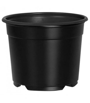 vidaXL Round Flower Pot 50 pcs Black Ø 10 x 8 cm Plastic