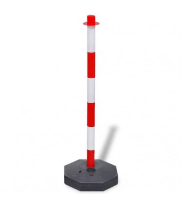 vidaXL Set of 4 Chain Posts and 2 Plastic Chians of 10 m Each