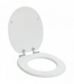 vidaXL Soft-Close Toilet Seat White 44 x 38 cm MDF board