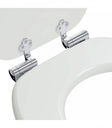 vidaXL Soft-Close Toilet Seat White 44 x 38 cm MDF board