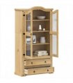 vidaXL Glass Display Cabinet Corona 99x43x187 cm Solid Wood Pine
