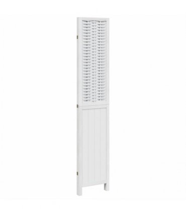 vidaXL Room Divider 3 Panels White Solid Wood Paulownia