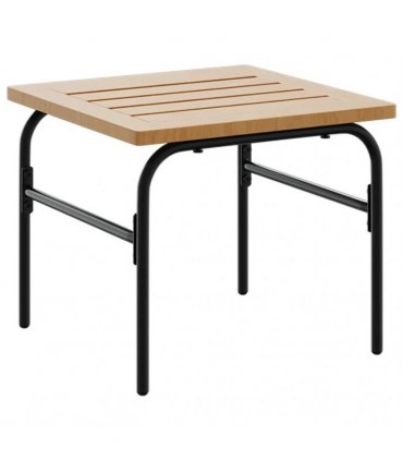 vidaXL Garden Nest of Coffee Tables 2 pcs Brown and Black Steel