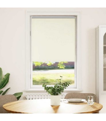 vidaXL Roller Blind Blackout Off White 85x150 cm Fabric Width 80.7 cm Polyester
