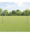 vidaXL Welded Wire Fence with Spikes 50 x 1.2 m Galvanised Steel Mesh