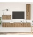 vidaXL Wall TV Cabinet Wall-mounted 4 pcs Artisan Oak Engineered Wood