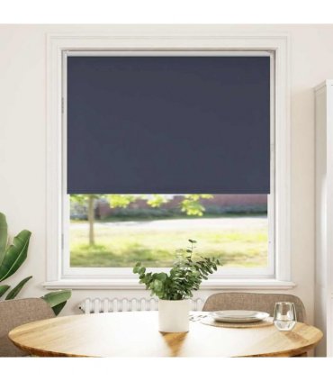 vidaXL Roller Blind Blackout Marine 90x130 cm Fabric Width 85.7 cm Polyester