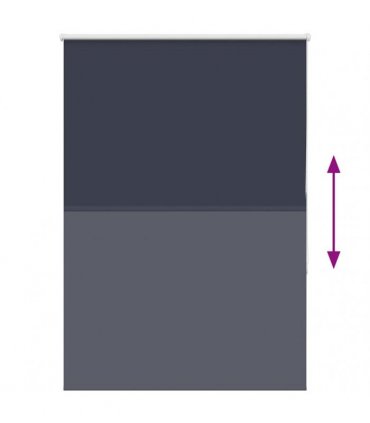 vidaXL Roller Blind Blackout Marine 90x130 cm Fabric Width 85.7 cm Polyester