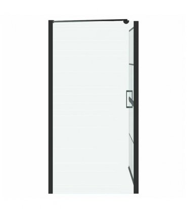 vidaXL Bath Shower Screen Black and Transparent 80 x 68 x 128 cm