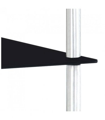 vidaXL Shelf | Black | Tempered glass, stainless steel | Compact | Shelf
