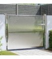 vidaXL Garden Gate with Lock Silver 85 x 70 cm Stainless Steel