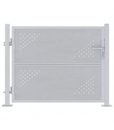 vidaXL Garden Gate with Lock Silver 85 x 70 cm Stainless Steel