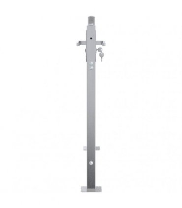 vidaXL Garden Gate with Lock Silver 85 x 70 cm Stainless Steel
