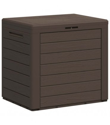 vidaXL Garden Storage Box Brown 58.5x46x55 cm Polypropylene