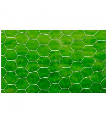 vidaXL Chicken Wire Fence Galvanised Steel 25x1 m Silver