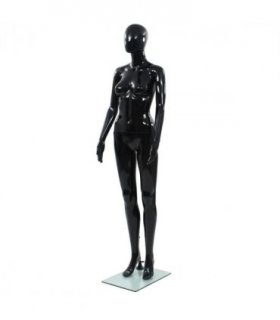 vidaXL Full Body Female Mannequin with Glass Base Glossy Black 175 cm