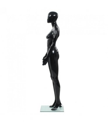 vidaXL Full Body Female Mannequin with Glass Base Glossy Black 175 cm
