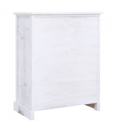 vidaXL Drawer Cabinet | White | Paulownia wood | Medium | Drawer Cabinet