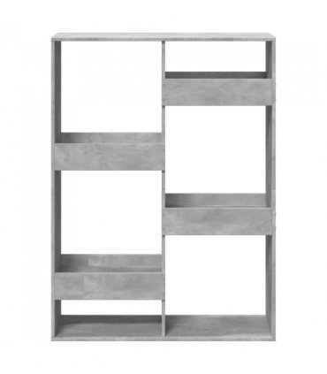 vidaXL Bookcase Concrete Grey 100x33x135 cm Engineered Wood