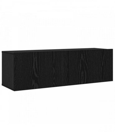 vidaXL TV Cabinet Set 6 pcs Black Oak 100 x 30 x 30 cm Engineered Wood
