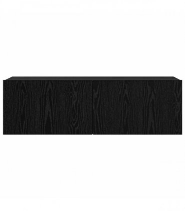 vidaXL TV Cabinet Set 6 pcs Black Oak 100 x 30 x 30 cm Engineered Wood