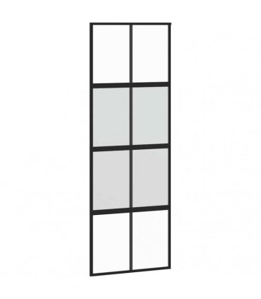 vidaXL Sliding Door with Hardware Set 76x205 cm Tempered Glass&Aluminium