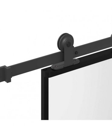 vidaXL Sliding Door with Hardware Set 76x205 cm Tempered Glass&Aluminium