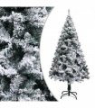 vidaXL Artificial Christmas Tree with Flocked Snow Green 150 cm PVC