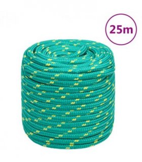 vidaXL Boat Rope Green 16 mm 25 m Polypropylene