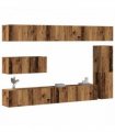 vidaXL 7 Piece TV Cabinet Set Wall-mounted Old Wood Engineered Wood