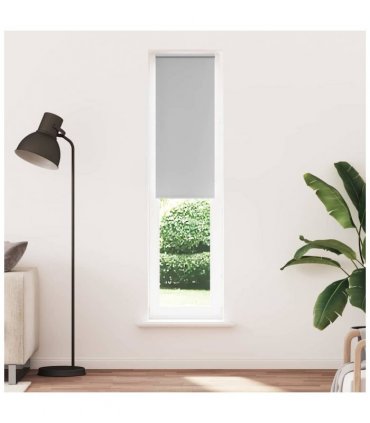 vidaXL Roller Blind Blackout Light Grey 60x210 cm Fabric Width 55.7 cm Polyester