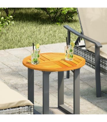 vidaXL Table Top Ø50x2 cm Round Solid Wood Acacia