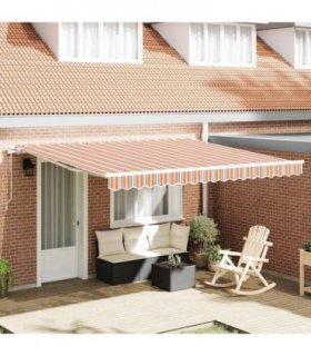 vidaXL Retractable Awning Manual Multicolour 400 x 300 cm