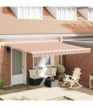 vidaXL Retractable Awning Manual Multicolour 400 x 300 cm