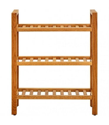 vidaXL Shoe Rack with 3 Shelves 50x27x60 cm Solid Oak Wood