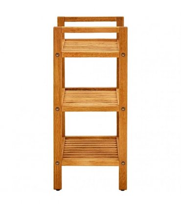 vidaXL Shoe Rack with 3 Shelves 50x27x60 cm Solid Oak Wood
